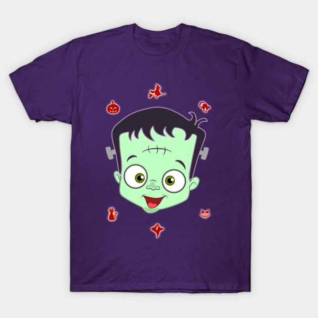 Spooky Baby Frankenstein Halloween - scary characters T-Shirt by madrigenum